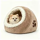 covered pet bed manufacturer China, cave pet bed manufacturer, plush pet bed manufacturer China
